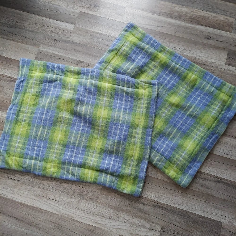 Pottery Barn Bed + Bath Wool Plaid Standard Pillow Shams